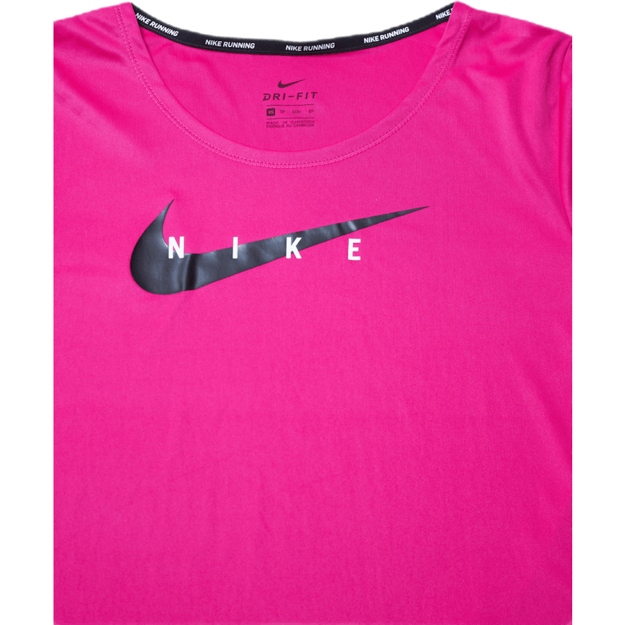 Swoosh Run Top SS Silver/Röd