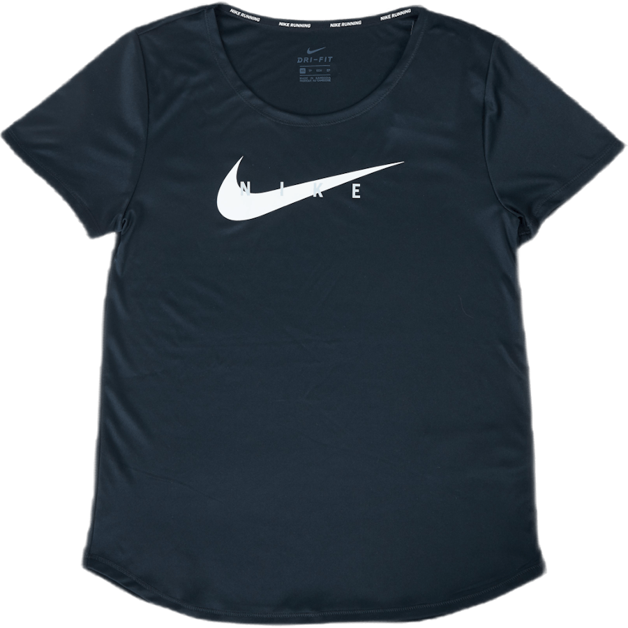 Haut de course Swoosh SS Noir/Argent