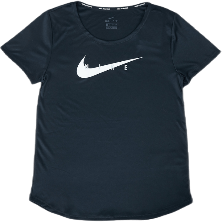 Haut de course Swoosh SS Noir/Argent