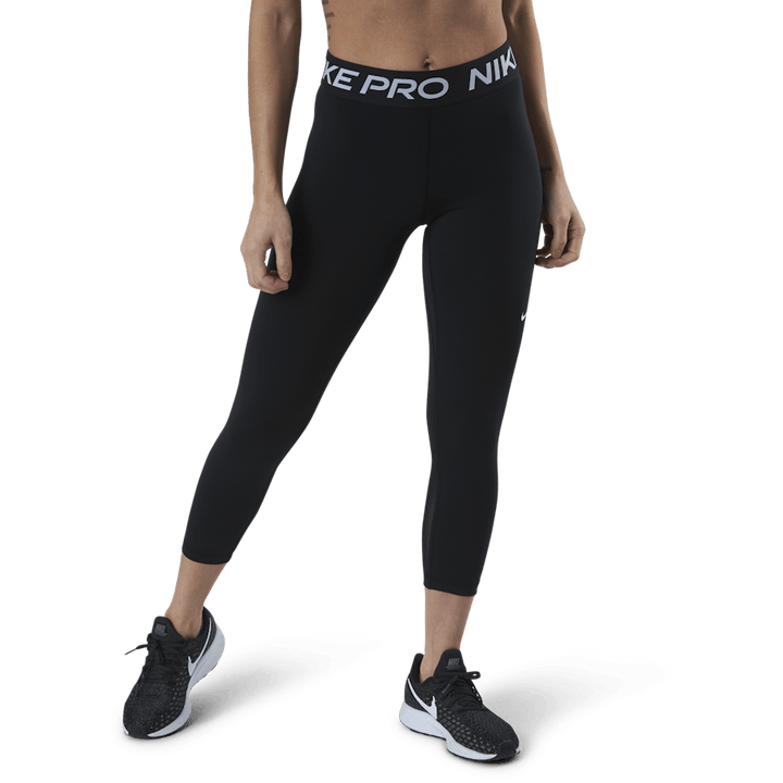 Nike Pro 365 Women's Mid-Rise Crop Leggings BLACK/WHITE