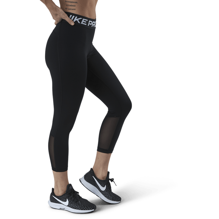 Nike Pro 365 Women's Mid-Rise Crop Leggings BLACK/WHITE