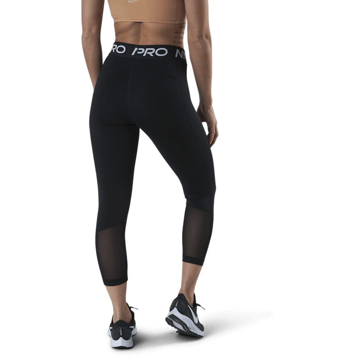 Nike Pro 365 Women's Mid-Rise Crop Leggings BLACK/WHITE