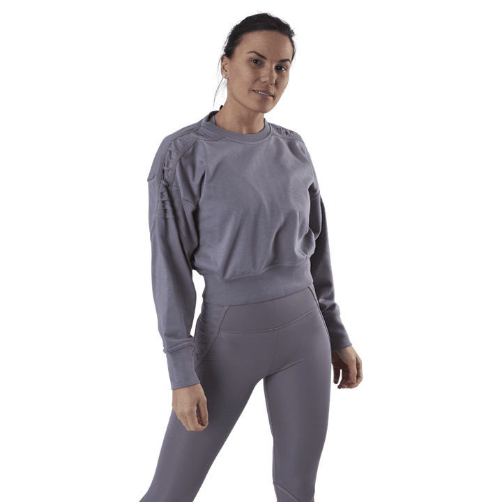 Therma Cropped Fleece LS Crew Lila