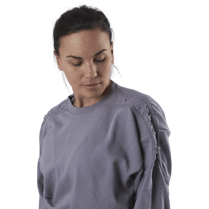 Therma Cropped Fleece LS Crew Lila