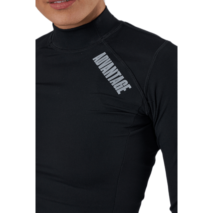 Night Rib LS Tee Black