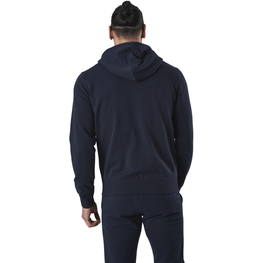 Felpa con cappuccio e zip intera blu