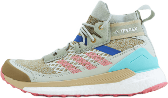 Terrex Free Hiker Blue Hiking Shoes Halo Green / Hazy Rose / Acid Mint