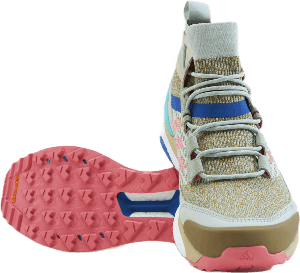 Terrex Free Hiker Blue Hiking Shoes Halo Green / Hazy Rose / Acid Mint