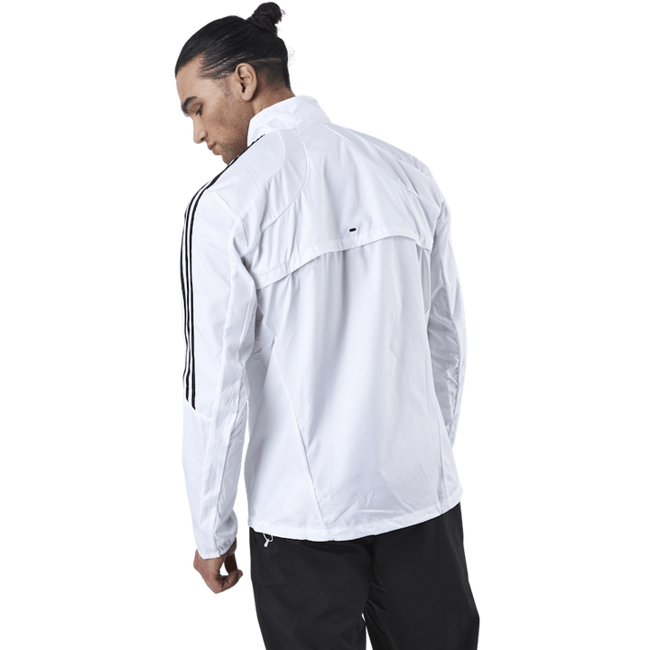 Veste Adidas Marathon 3 bandes pour homme, blanche/noire