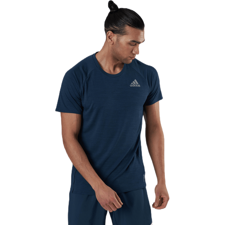 T-shirt Adidas Runner Crew pour homme, bleu marine