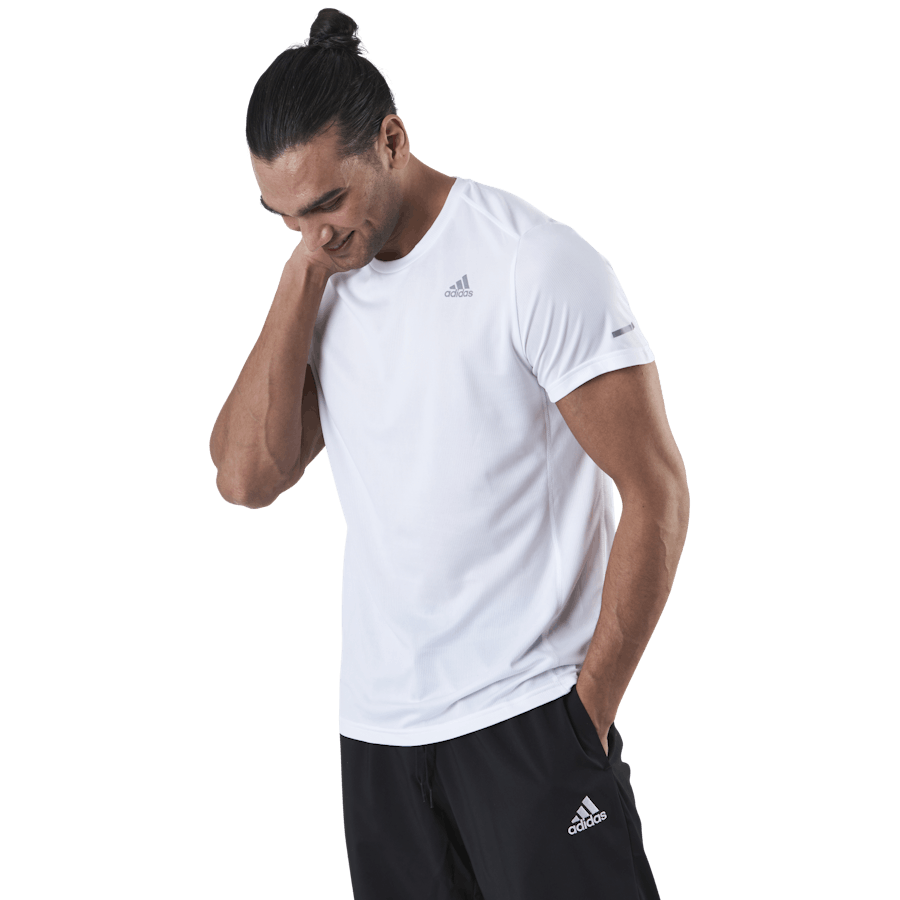 T-shirt Adidas Run It pour homme, blanc