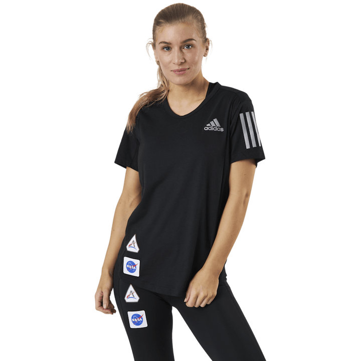 Run It Space Race Tee Soft W Black
