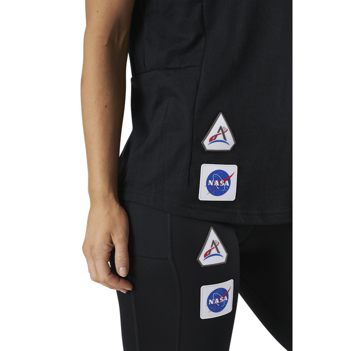 Run It Space Race Tee Soft W Black