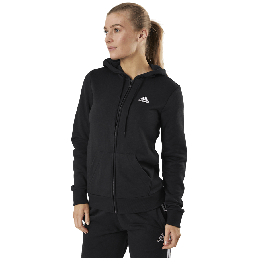 Essentials Hoodie s kapuco s polnim zadrgom Black / White