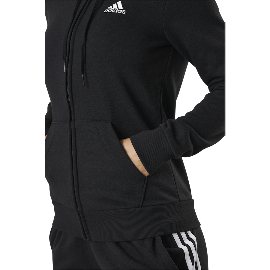 Essentials Hoodie s kapuco s polnim zadrgom Black / White