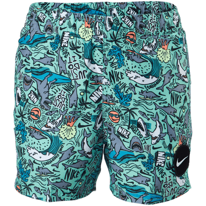 Junior 4" Volley Short AOP Green
