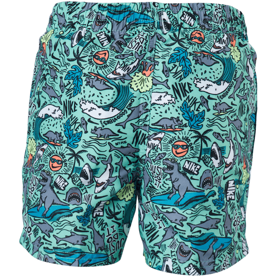 Junior 4" Volley Short AOP Green