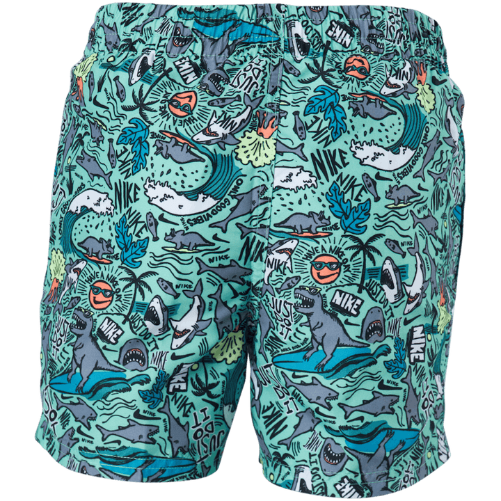 Junior 4" Volley Short AOP Green