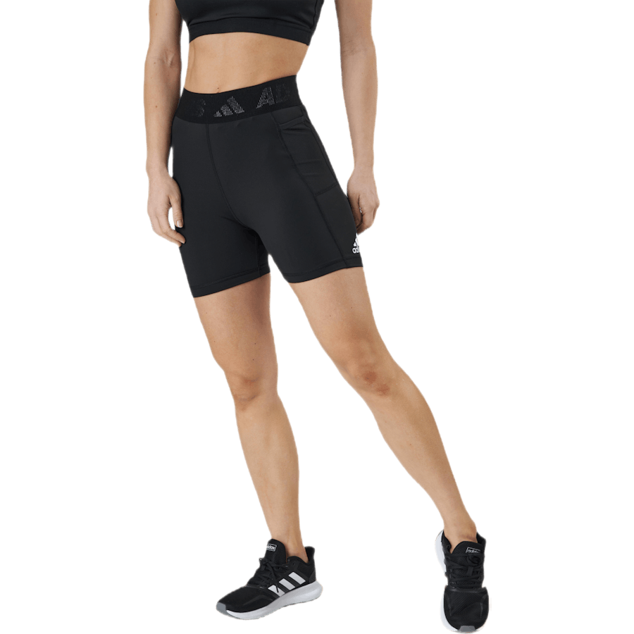 Techfit Short Branded Elastic T Black / White