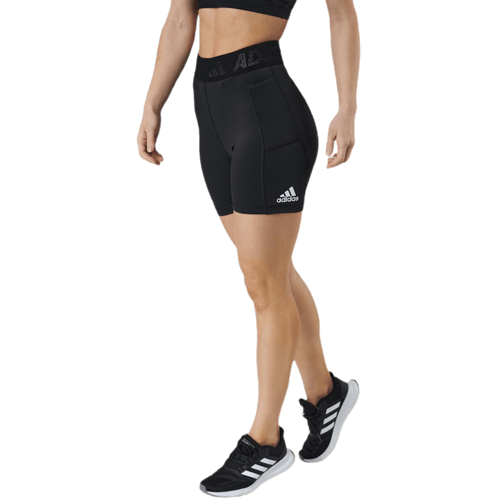 Techfit Short Branded Elastic T Black / White