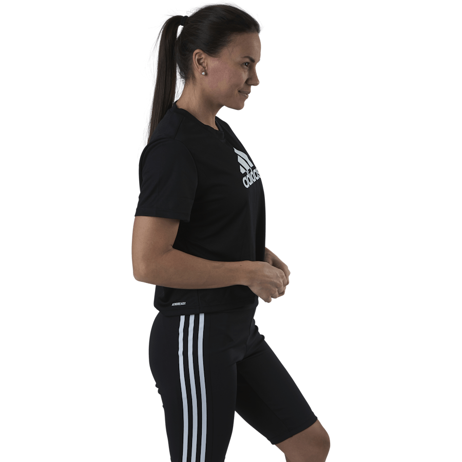 Cropped Logo Sport T-Shirt Black / White