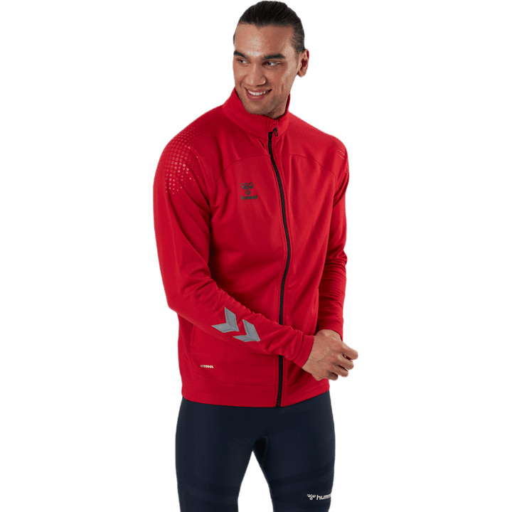 Poly Zip Jacket Red