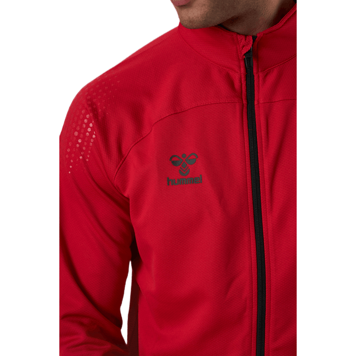 Poly Zip Jacket Red