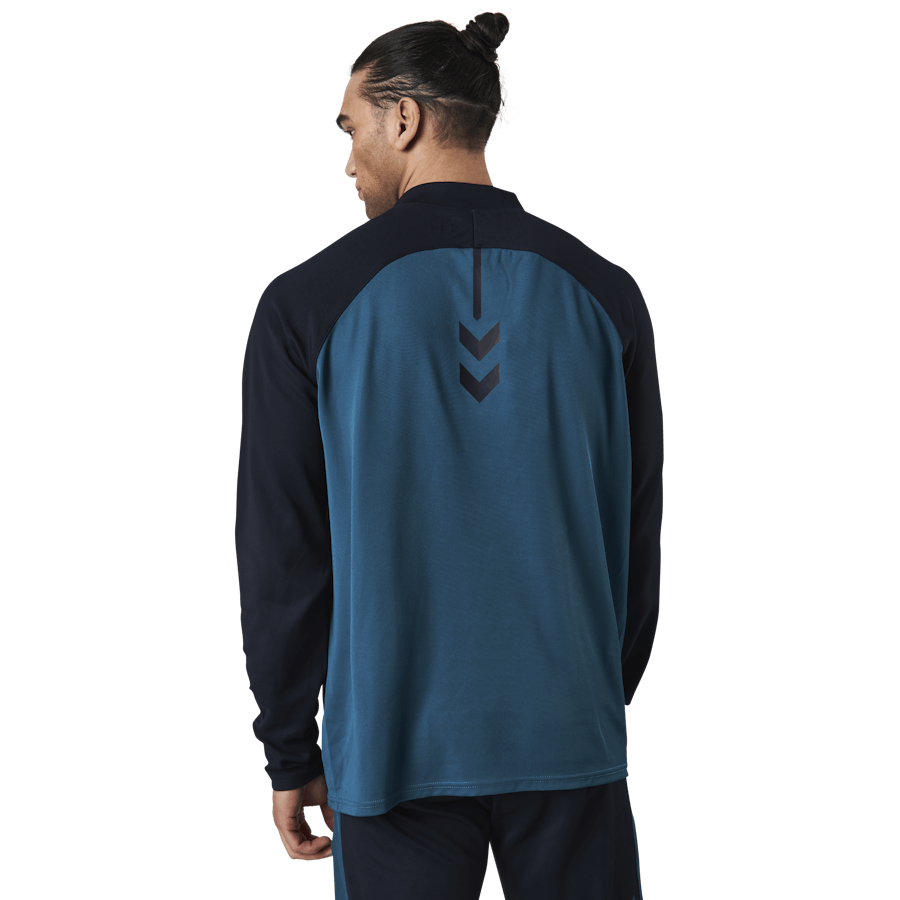 Half Zip Sweat Blue/Grey