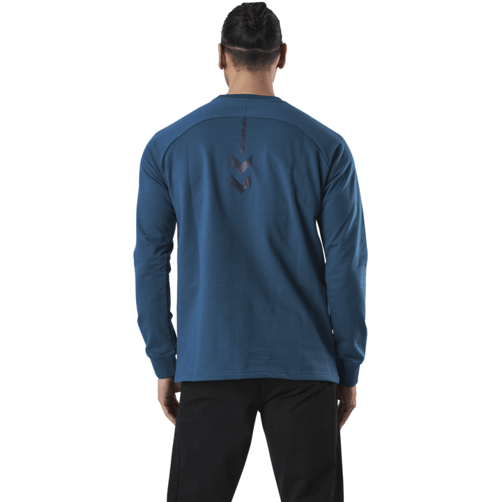 Baumwoll-Sweatshirt Blau/Grau