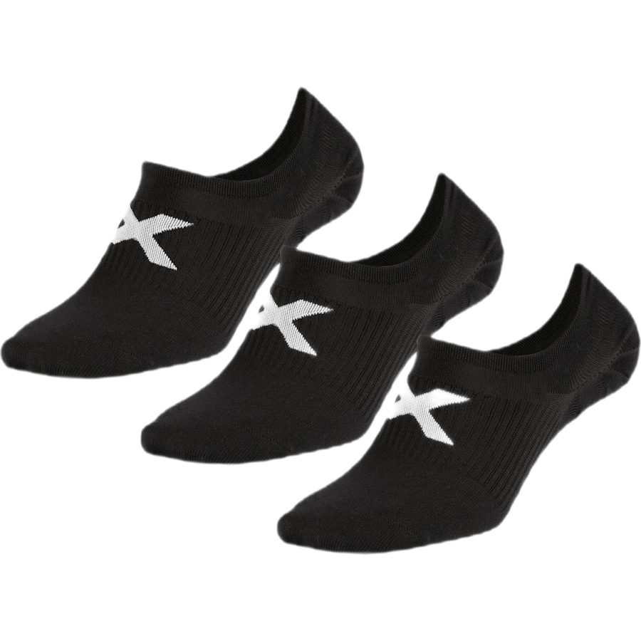 Invisible Socks 3-Pack Black/White