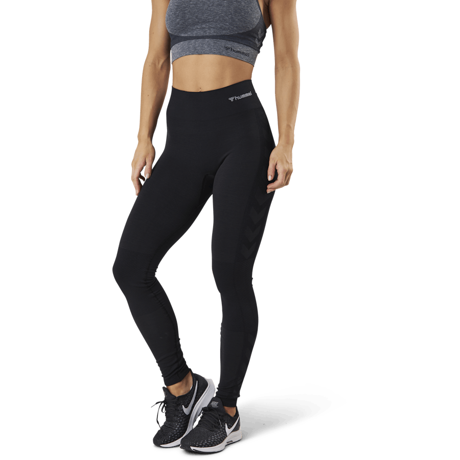 Seamless Mid Waist Tights Black