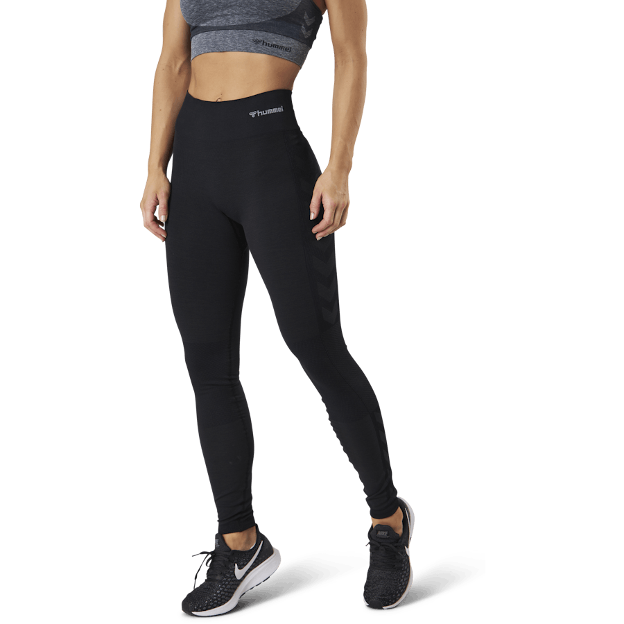 Seamless Mid Waist Tights Black