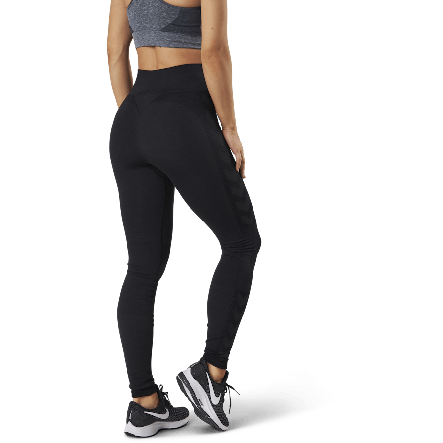 Seamless Mid Waist Tights Black