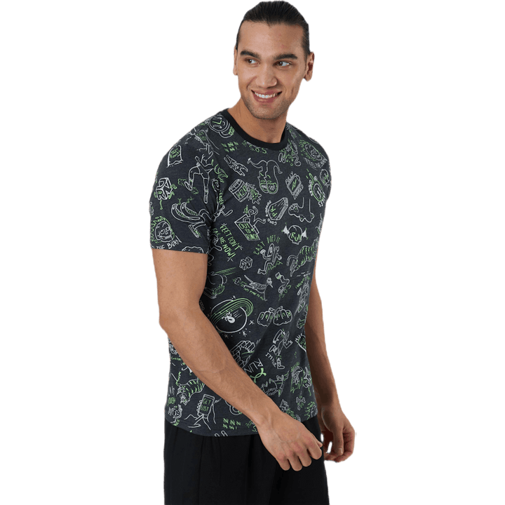Run Ur Face Off Print Black