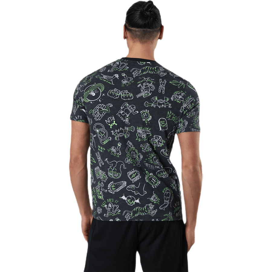Run Ur Face Off Print Black
