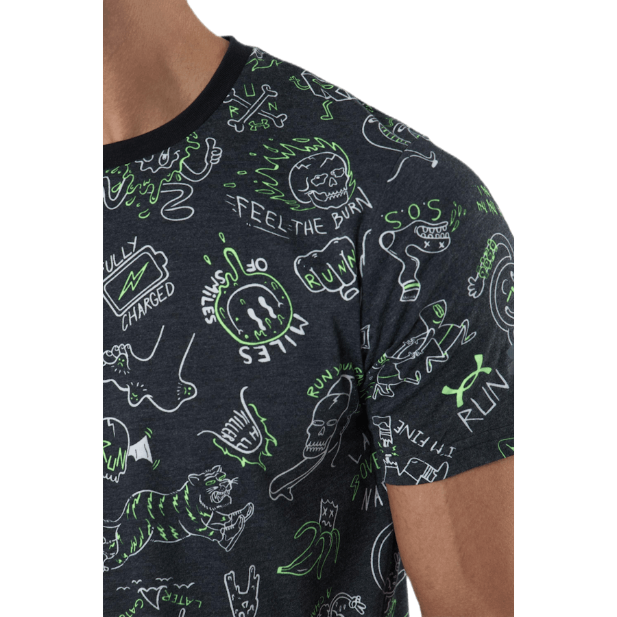 Run Ur Face Off Print Black