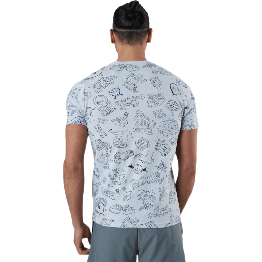Run Ur Face Off Print Grey