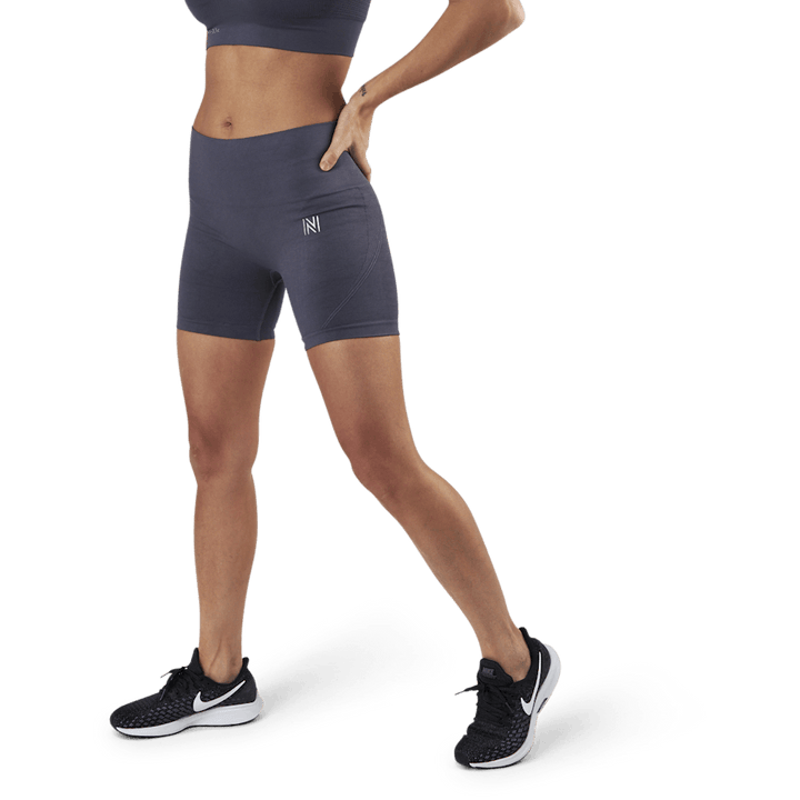 Pantaloncini biker Erica senza cuciture, blu