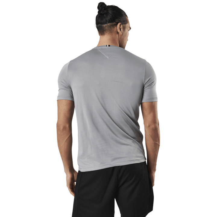 Shoulder Logo Slim Training Tee Silver