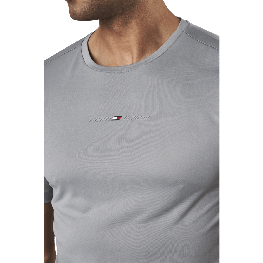 Shoulder Logo Slim Training Tee Silver
