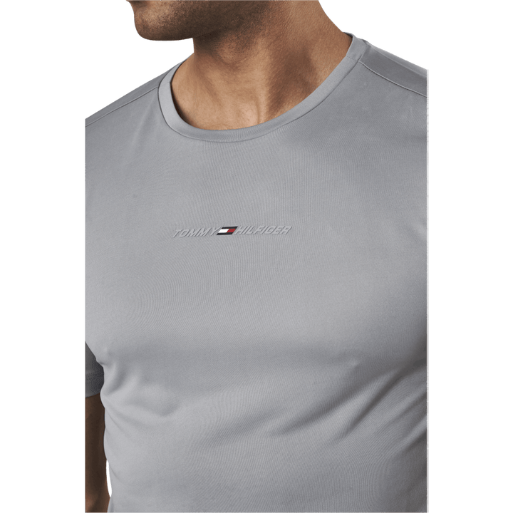 Shoulder Logo Slim Training Tee Silver