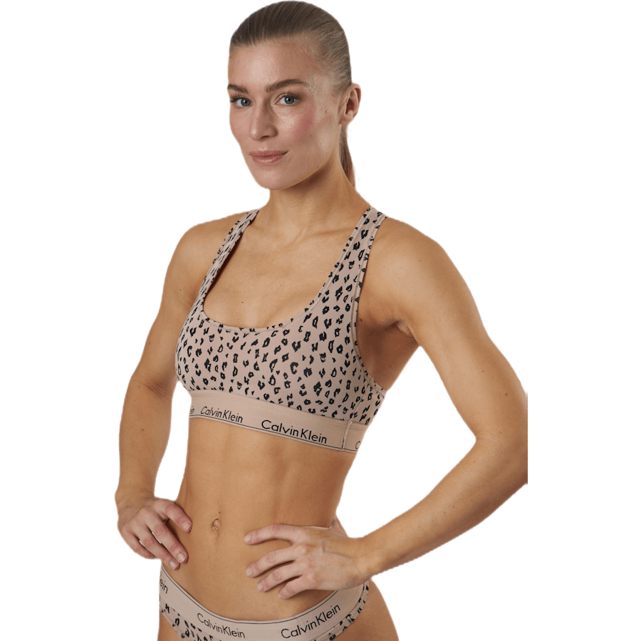 Modern Cotton Unlined Bralette Beige