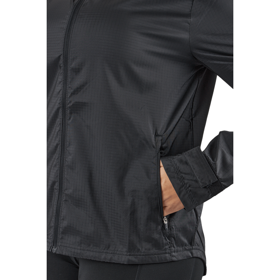 Giacca da corsa Essential donna NERO/REFLECTIVE SILV