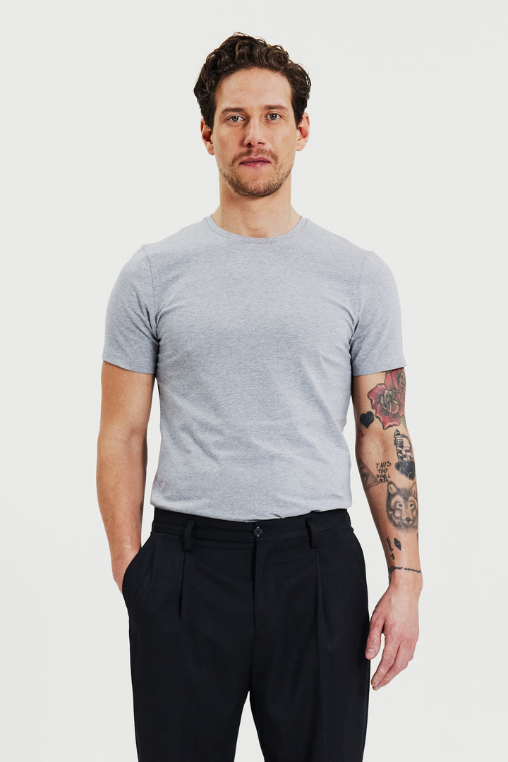 Crew-Neck 2-pack Grey Melange