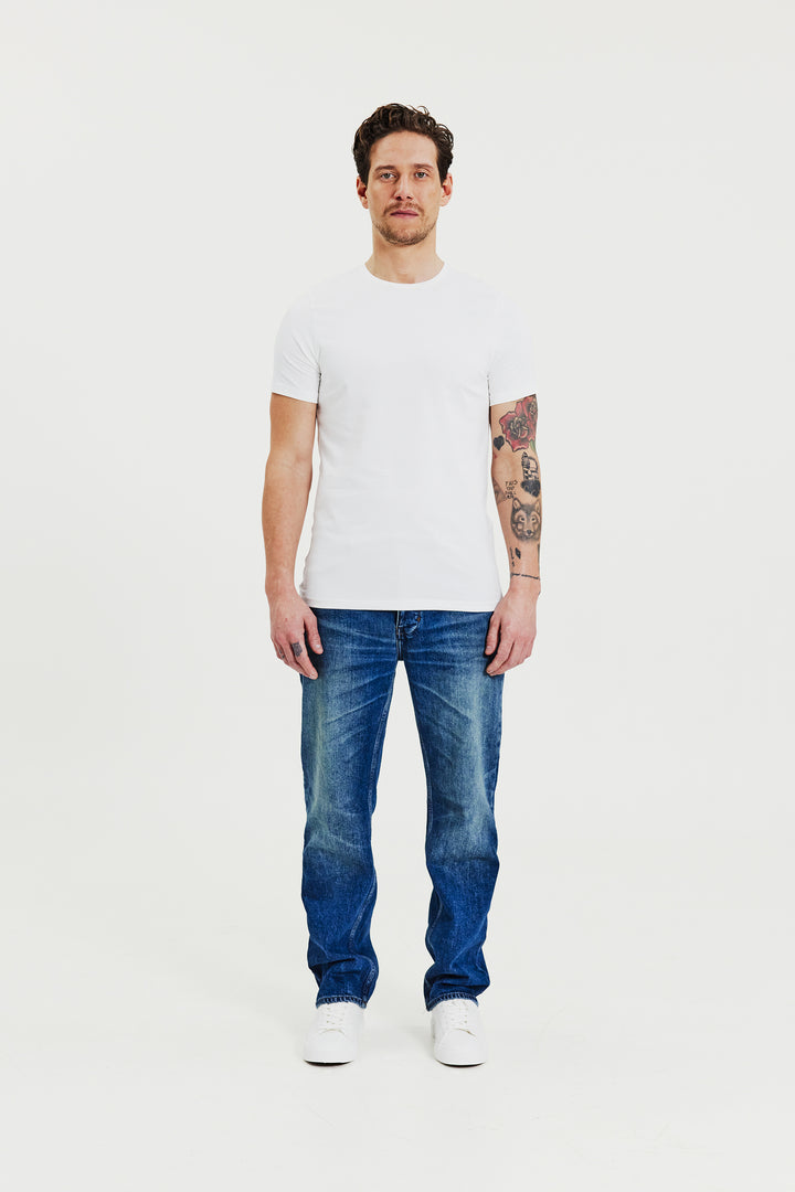 Crew-Neck Slim White
