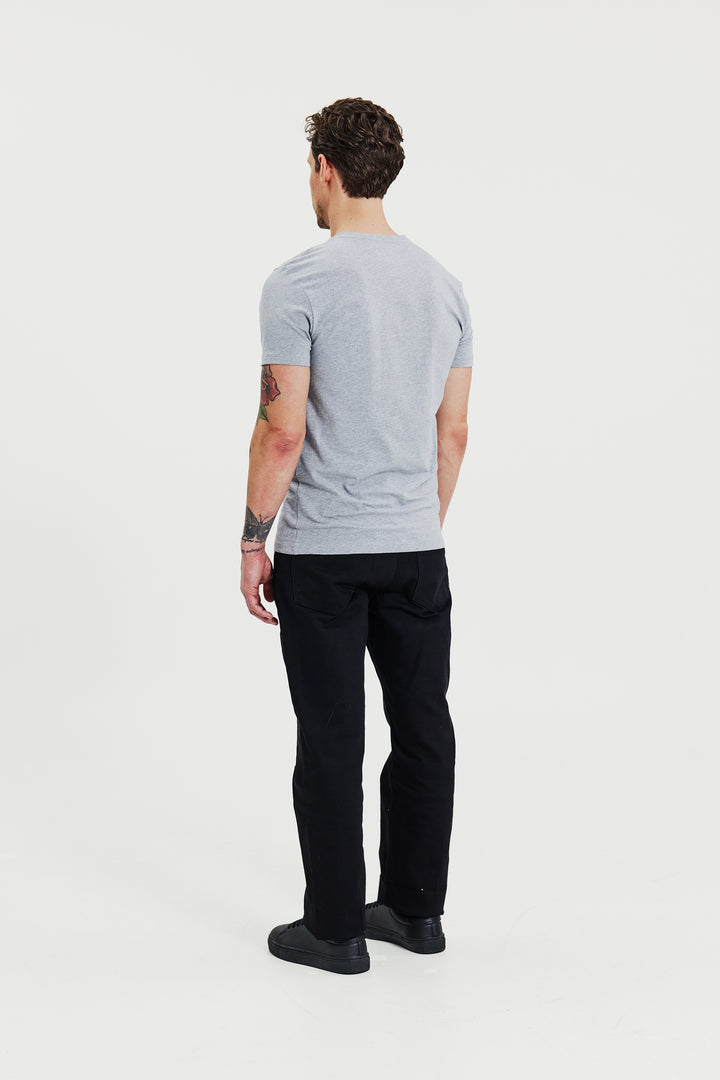 V-Neck Grey Melange