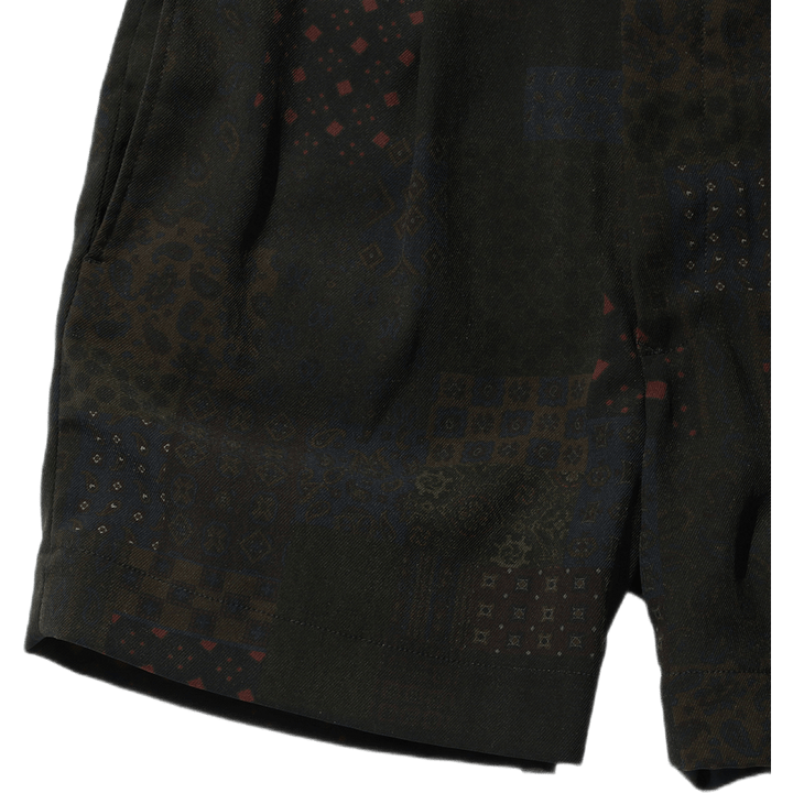 Wide Short Pants Print Multi