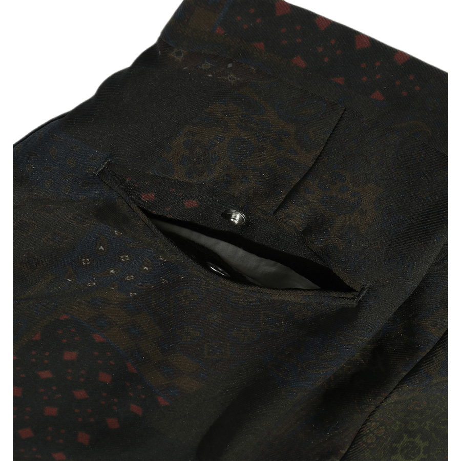 Wide Short Pants Print Multi