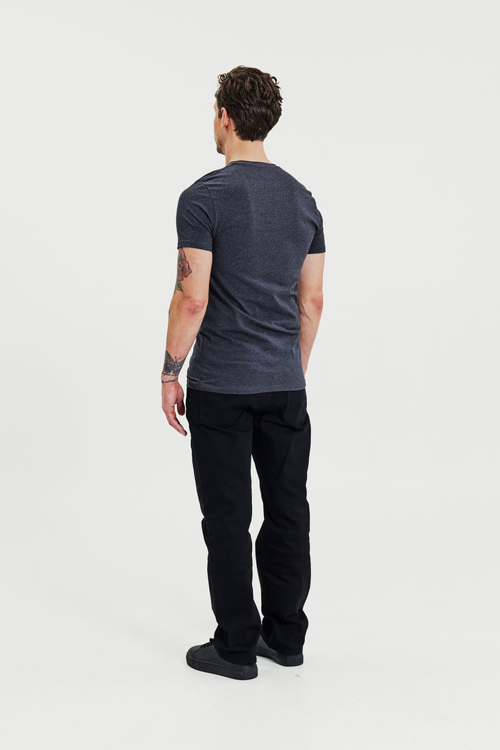 Crew-neck 2-pack Dark Grey Melange
