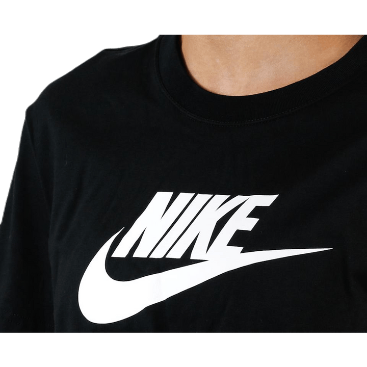 Essential Icon Crop Futura Tee White/Black